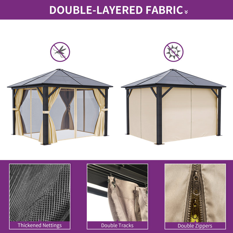 YITAHOME 10 Ft. W x 10 Ft. D and 12 Ft. W x 10 Ft. D Patio